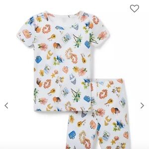 Janie and Jack Floral and Tropical Kids Pajama Set